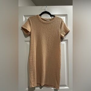 Tan Textured Dress